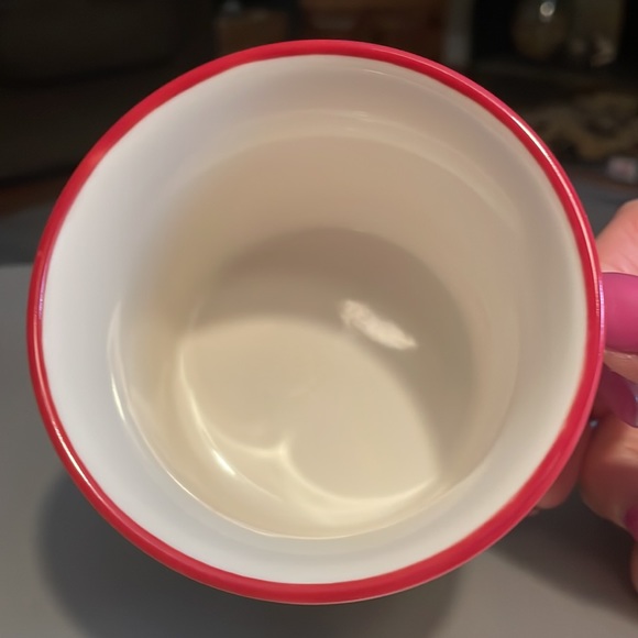 Cactus trio coffee mug. Design on both sides. Red rim - Picture 6 of 9